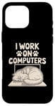 iPhone 16 Pro Max I Work On Computers Persian Longhair Cat Case