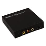 TECHly - Adaptateur vidéo - power DC jack, HDMI femelle pour phono RCA x 3 femelle - noir - support 1080p