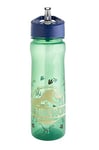 Jurassic World Bronze Water Bottle with Straw – Reusable Kids 600ml PP in Green & Blue – Official Merchandise by Polar Gear – BPA Free & Recyclable Plastic – for School Nursery Sports Picnic