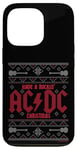 Coque pour iPhone 13 Pro AC/DC Have A Rockin' Christmas Rouge et Gris