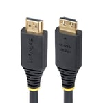 StarTech.com Câble HDMI Haut Débit de 3m avec Connecteur à Pince, 4K 60Hz/1440p 144Hz, 18Gbps, UHD HDMI 2.0, TPE