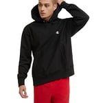 Champion Men's Reverse Weave Pullover Hoodie Print, Black, Medium