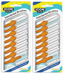 Icon Optim 8's - 2 Packs of 8 Interdental Brushes Size 1 Orange