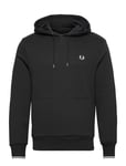 Tipped Hooded Sweatsh Tops Sweat-shirts & Hoodies Hoodies Black Fred Perry