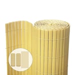 vounot Canisse en PVC Brise Vue Ultra Renforcé avec Attaches de Fixation Double Face pour Jardin Balcon et Terrasse Résistante à la Corrosion et aux Intempéries 100x300cm Beige