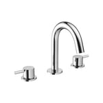 Mpro Robinet encastrable pour lavabo - 18.7cm - 3 trous - avec 2 leviers - chrome - Crosswater