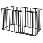 6 Panel Folding Fireplace Fence Baby Pet Safety Gate Metal Baby Safety Playpen