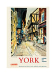 Wee Blue Coo York England Shambles Medieval Butcher Street Picture Wall Art Print