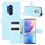 Oneplus 8 Pro      Pu Wallet Case    [Lightblue]