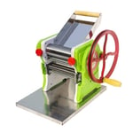 Noodle Maker, Pasta Machine Pasta Maker Machine Hand Crank Noodle Maker for Spaghetti Lasagna liatelle Adjustable Settings Pasta Cutter (Color : Green, Size : 26X26X17CM) Domestic Use