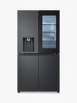 LG GMG960EVJE Freestanding 60/40 Plumbed American Fridge Freezer, Black