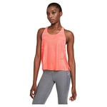 Nike DA0528-854 W NP CLN Tank Net Vest Womens Bright Mango/White/(Metallic Silver) S