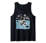 Astronaut Chilling in a Moon Pool Tank Top