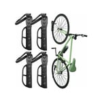 4Pcs Porte-Vélo Pour Garage,Support Mural Pour Vélo,Crochet Vertical Pour Vélo D'intérieur,Support Pour Vélo D'appartement Pouvant Supporter Jusqu'à