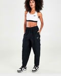 WOMENS NIKE ESSENTIAL CURVE WOVEN CARGO Loose Fit PANTS SIZE S (DD5983 010)BLACK