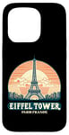 Coque pour iPhone 15 Pro Tour Eiffel Paris France Souvenir Souvenir Amateur Fier