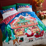 Catherine Lansfield Christmas Workshop Bedding Set- Kingsize Multicoloured