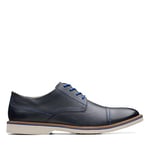 Clarks Homme Atticus Lt Cap Tissu Oxford, Cuir Bleu Marine, 41.5 EU