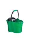 Maya Seau Ergo Pro | Forme Ovale | Capacité de 15 litres | Égouttoir Inclus | Poignée en Caoutchouc | Couleur Rouge, Jaune, Vert ou Bleu | Réf 09115 (Vert)