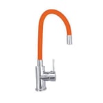 Mixeur Canne Élevé Flexible Robinet Commande Unique Cuisine Orange 1987-5