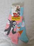 BNWT TOM & JERRY Ice Cream Socks  Pink Blue  Size 6 - 8