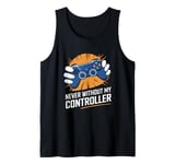 Never Without My Controller Retrogaming Video Game Gift Tank Top