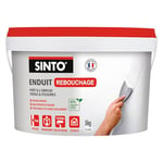 SINTOBOIS - Enduit Rebouchage Trous et Fissures - Prêt à l'Emploi - 97% d'Ingrédients d'Origine Naturelle -Séchage Rapide - Sans Retrait Ni Fissure -Usage Intérieur - Technique Professionnelle - 5kg