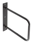 GTV Support d'étagère 22 x 23 cm - Noir mat I Retro Industrial Metal - Support mural pour étagère murale I PP-BELT-20M