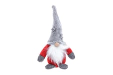 Tomte Röd med Grå Luva 20 cm