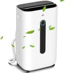 HOMCOM 20L/Day Quiet Air Dehumidifier with Purifier, Timer, for Home Laundry