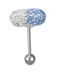 White & Light Blue Diamond Pill - Tungpiercing