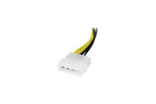 StarTech.com 6in LP4 to 8 Pin PCI Express Video Card Power Cable Adapter - lp4 to PCI express - molex to 8 pin PCIe (LP4PCIEX8ADP) - strømforsyningsadapter - 4-PIN intern strøm til 8 pin PCIe-strøm - 15.3 cm