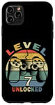 Coque pour iPhone 11 Pro Max Niveau 7 Débloqué Funny Kids 7th Birthday Gamer