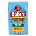 Bakers Puppy Dry Dog Food Chicken & Veg 12.5kg