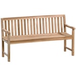 Ambientehome Banc de Jardin 4 Places en Teck Massif - Environ 180 cm de Large - en Bois de Teck Massif Non traité - Gris