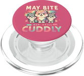 May Bite But Still Jouet de jeu en forme de loup en fourrure PopSockets PopGrip pour MagSafe