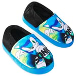 SONIC THE HEDGEHOG Boys Slippers - Warm 3D Kids Slippers Size 10-3 Non-Slip House Shoes - Sonic Gifts for Boys (Blue Slip On, 1 UK, numeric_1)