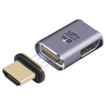 Adaptateur Hdmi Magnétique 10 Broches Hdmi 2.1 Mâle Vers Femelle Connecteur D'Extension Vidéo 8K Uhd Compatible Avec Console De Jeu D'Ordinateur Smart Box Moniteur Tv Projecteur (Hdmi Left)