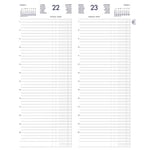 Lecas Agenda long euros cents - 1 jour par page 14 x 35 cm noir