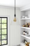 22cm Dia x 24cm H Modern Style Glass Single Light Pendant Light