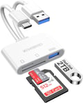 Usb C Lecteur De Carte Sd, Adaptateur Micro Sd Vers Type C Usb A Otg Pour Cartes Sdhc Sdxc Tf Uhs-I Compatible Avec Iphone 15 Plus Pro Macbook Air Pro Ipad Pro Air Imac Galaxy S24 S23