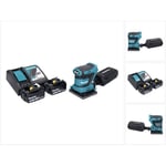 Dbo 481 rm Ponceuse vibrante sans fil 18 v 112 x 102 mm + 2x batterie 4,0 Ah + chargeur - Makita