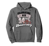 14th Wedding Anniversary Celebrating 14 Years Matching Gift Pullover Hoodie