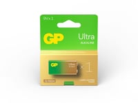 GP Ultra Alkaline Batteries PP3 9v Single Pack for High Current Longer Periods