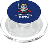 Energy Drink King Funny Can of Energy Drink PopSockets PopGrip for MagSafe