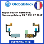 Nappe bouton Home Bleu pour Samsung Galaxy A3 / A5/ A7 2017