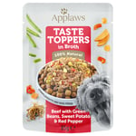 Applaws Hund Taste Toppers i kraft 12 x 85 g - Okse med grønne bønner, søtpotet & rød paprika