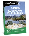 Wonderbox - Coffret Cadeau - 3 Jours Gourmands en Amoureux - 1150 Séjours gourmands en hôtels 3 et 4 étoiles, manoirs, Belles demeures, cabanes, yourtes, roulottes - Idée Cadeau Couple