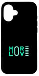 Coque pour iPhone 16 Bleu sarcelle Aqua More Love Teal Aqua Graphic