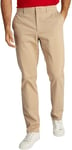 Tommy Hilfiger Chino Homme Denton Chino Satin Straight Fit, Beige (Batique Khaki), 38W/36L